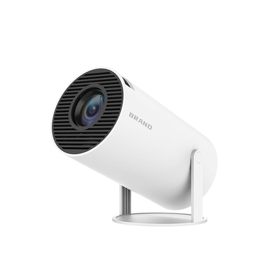 Video Ev Sineması Projektörü Akıllı 720P Beyaz Silindirik Taşınabilir LCD Projektör