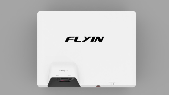 Flyin E7 4K Lazer Kısa Atış Projekörü 3840x2160 3LCD 7500 ANSI Dışarıda İşletme Eğitimi için Dijital Zoom US Plug
