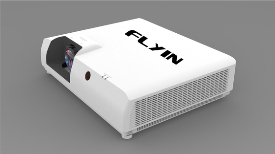 Flyin E7 4K Lazer Kısa Atış Projekörü 3840x2160 3LCD 7500 ANSI Dışarıda İşletme Eğitimi için Dijital Zoom US Plug