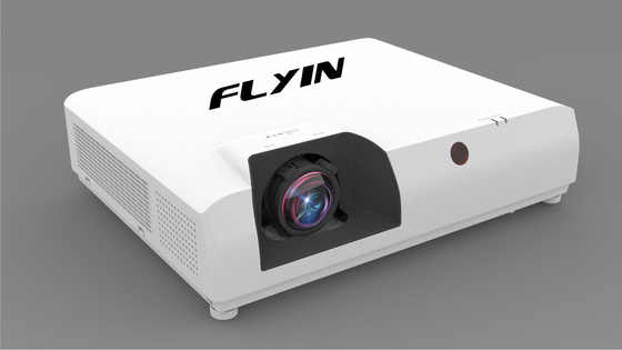 Flyin E7 4K Lazer Kısa Atış Projekörü 3840x2160 3LCD 7500 ANSI Dışarıda İşletme Eğitimi için Dijital Zoom US Plug