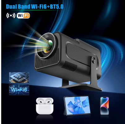 FLYIN HY320MINI 4K Ultra HD 3D Ev Tiyatrosu ve Sinema Kullanımı için Taşınabilir Kısa Atış Projeler ve Sunum Ekipmanı