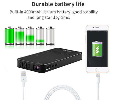 Flyin DLP Mini Akıllı LED Projector S90 Android Sistemleri Batarya WiFi Ev Tiyatrosu Kullanımı İçeriği
