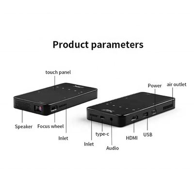 Flyin S90 4K Mini taşınabilir Android Akıllı DLP Projeksiyonu WIFI Bluetooth Etkinleştirilmiş Şekilli Cep Telefonu US Plug LED Lamp 3D Pil