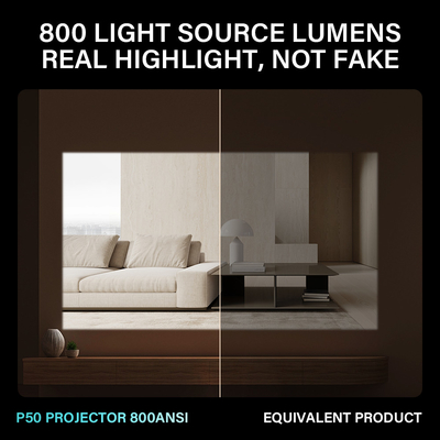 Flyin P50 Ev Tiyatrosu 1080P 4K Projector Allwinner H713 Projector 800 ANSI Lumens Ev TV Projector