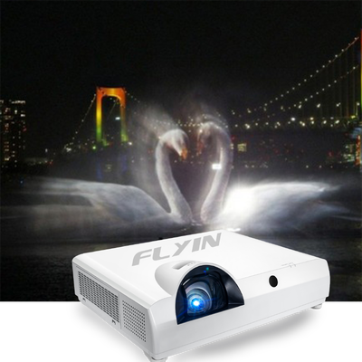 Flyin-C90SW+ 4200 Lumens WXGA 3LCD Lazer Kısa Atış Projekörü Android 5000000:1 Eğitim İşletmeleri için Kontrast