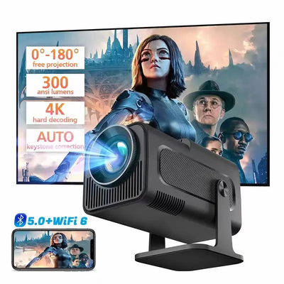 FLYIN HY320MINI 4K Ultra HD 3D Ev Tiyatrosu ve Sinema Kullanımı için Taşınabilir Kısa Atış Projeler ve Sunum Ekipmanı