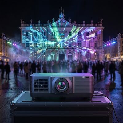 Lazer 3LCD 20000 lms 1920*1200 açık hava büyük mekan projektörü 3D haritalama uyumlu