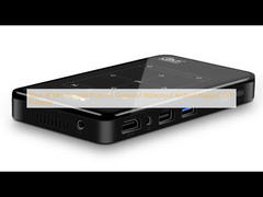 Siyah 4K Mini Taşınabilir Projektör Toz Geçirmez Su Geçirmez Android Haritalama DLP Projektör